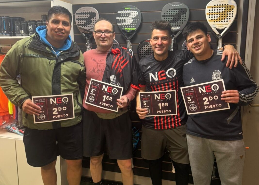 En Villa la Angostura se jugaron los torneos de Quinta Libre y Quinta Damas del Neo Pádel Tour