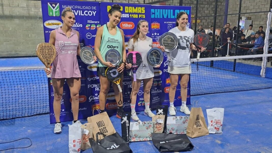 Las número 1 Banchero y Jiménez se consagraron campeonas del torneo de pádel de la AJPP Damas de Chivilcoy