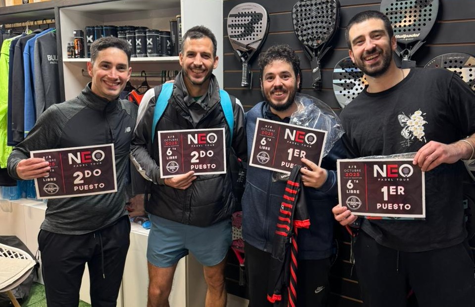 Ritondale y Marciani campeones de pádel en el torneo de Sexta libre en Villa la Angostura