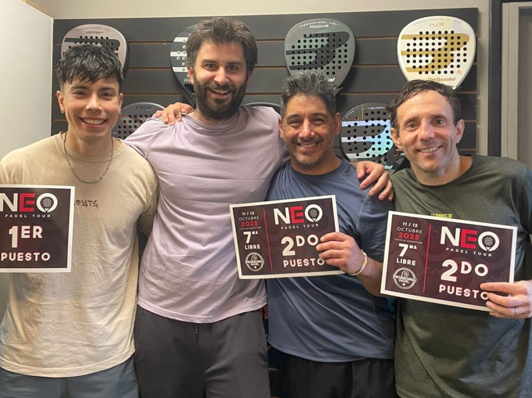 Los barilochenses Lukac y Leguizamón resultaron campeones de pádel de Séptima en Villa la Angostura