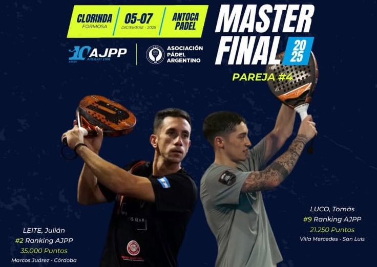 Este fin de semana se juega el Master Final de la Asociación de Jugadores Profesionales de Pádel de Argentina