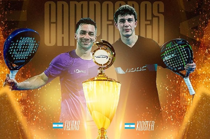 Fleitas y Kloster campeones de pádel en Brasil; Nicocia y Conte ganaron en La Plata