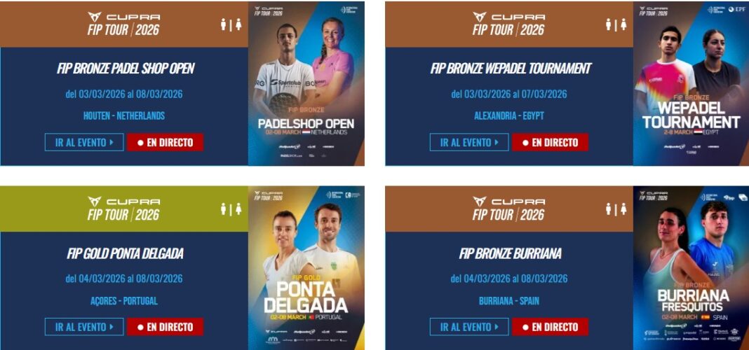 Mirá quiénes son los 44 jugadores de pádel de Argentina anotados en los 5 torneos FIP de Europa, África y Asia de esta semana Mirá quiénes son los 44 jugadores de pádel de Argentina anotados en los 5 torneos FIP de Europa, África y Asia de esta semana