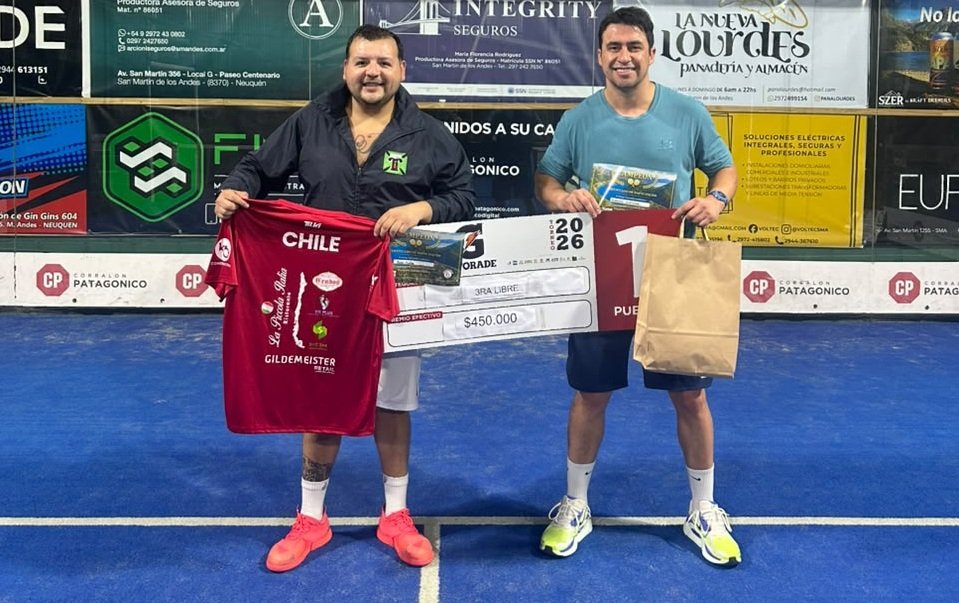 Ligas de pádel amateur: los chilenos Muñoz y Hostteter fueron campeones de 3ra Libre en Estrella Andina Ligas de pádel amateur: los chilenos Muñoz y Hostteter fueron campeones de 3ra Libre en Estrella Andina